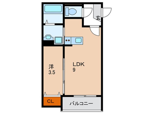 カーサ蓮宮通の物件間取画像